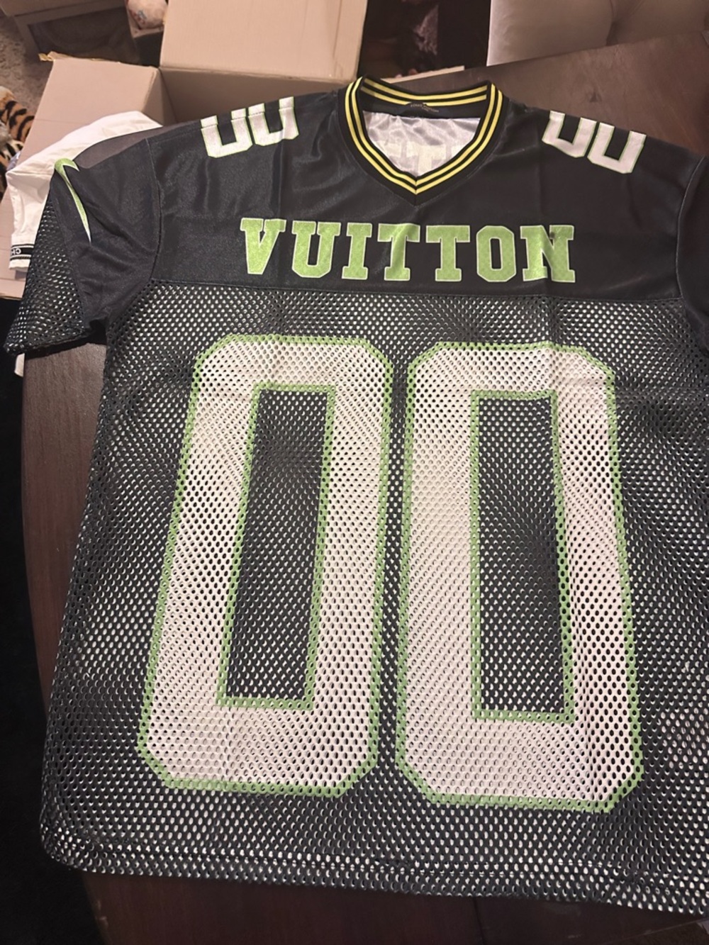 LV Black and Neon Green Jersey & Shorts Set - Picture 2 of 9